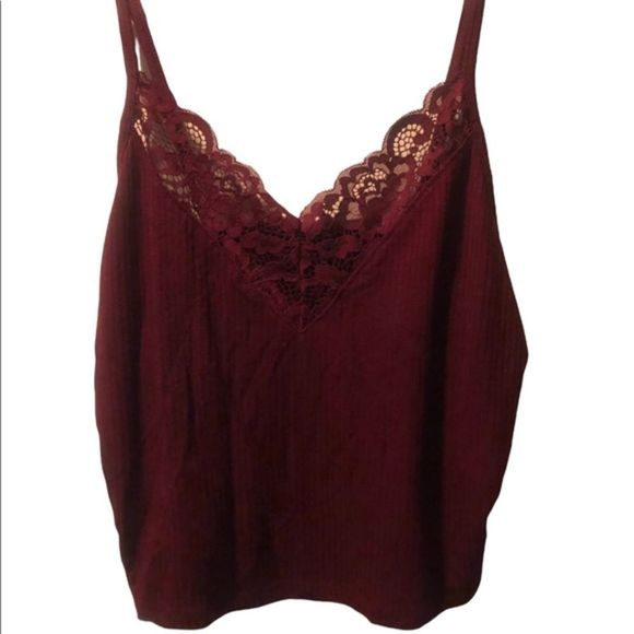 Fashion Nova Other - ⚜️FASHION NOVA LACED BURGUNDY TOP SIZE MEDIUM